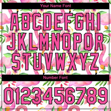 Load image into Gallery viewer, Custom White Pink-Black 3D Pattern Design Tropical Hawaii Flamingo Performance T-Shirt