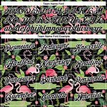 Load image into Gallery viewer, Custom Black White 3D Pattern Design Tropical Hawaii Flamingo Performance T-Shirt