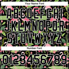 Load image into Gallery viewer, Custom Black White 3D Pattern Design Tropical Hawaii Flamingo Performance T-Shirt