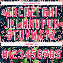 Load image into Gallery viewer, Custom Navy Neon Pink-White 3D Pattern Design Tropical Hawaii Flamingo Performance T-Shirt