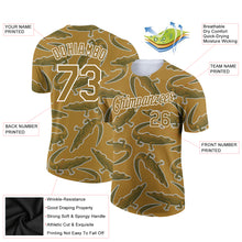 Load image into Gallery viewer, Custom Old Gold White 3D Pattern Design Crocodile Performance T-Shirt