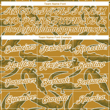 Load image into Gallery viewer, Custom Old Gold White 3D Pattern Design Crocodile Performance T-Shirt