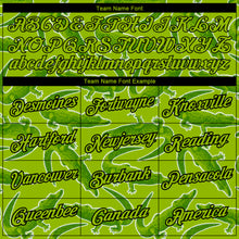 Load image into Gallery viewer, Custom Neon Green Black 3D Pattern Design Crocodile Performance T-Shirt