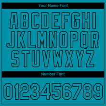 Load image into Gallery viewer, Custom Teal Black 3D Pattern Design Feather Performance T-Shirt