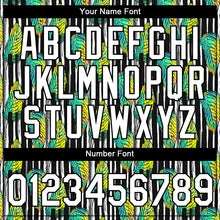 Load image into Gallery viewer, Custom Black White 3D Pattern Design Tropical Palm Leaf Performance T-Shirt