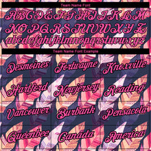 Load image into Gallery viewer, Custom Black Pink 3D Pattern Design Tropical Palm Leaf Performance T-Shirt