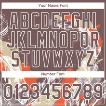 Load image into Gallery viewer, Custom Brown White 3D Pattern Design Feather Performance T-Shirt