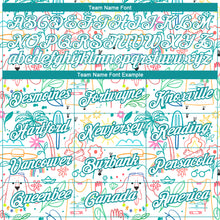 Load image into Gallery viewer, Custom White Aqua 3D Pattern Design Hawaii Summer Holiday Performance T-Shirt