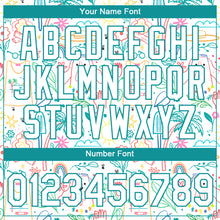 Load image into Gallery viewer, Custom White Aqua 3D Pattern Design Hawaii Summer Holiday Performance T-Shirt