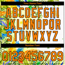 Load image into Gallery viewer, Custom White Bay Orange-Black 3D Pattern Design Hawaii Palm Leaves Performance T-Shirt