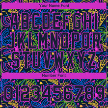 Load image into Gallery viewer, Custom Navy Purple 3D Pattern Design Hawaii Summer Holiday Party Performance T-Shirt