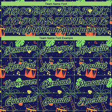 Load image into Gallery viewer, Custom Navy Pea Green 3D Pattern Design Hawaii Summer Holiday Party Performance T-Shirt