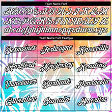 Load image into Gallery viewer, Custom White Black 3D Pattern Design Hawaii Palm Leaves Performance T-Shirt