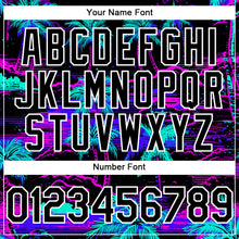 Load image into Gallery viewer, Custom Black White 3D Pattern Design Beach Hawaii Palm Trees Authentic Baseball Jersey