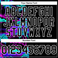 Load image into Gallery viewer, Custom Black White 3D Pattern Design Beach Hawaii Palm Trees Authentic Baseball Jersey