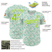 Load image into Gallery viewer, Custom White Neon Green 3D Pattern Design Cactus Festival Authentic Baseball Jersey