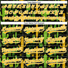 Load image into Gallery viewer, Custom Black Gold-White 3D Pattern Design Cactus Festival Authentic Baseball Jersey