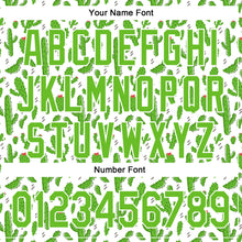 Load image into Gallery viewer, Custom White Aurora Green 3D Pattern Design Cactus Festival Authentic Baseball Jersey