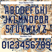 Load image into Gallery viewer, Custom White Navy 3D Pattern Floral Design Performance T-Shirt