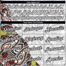 Load image into Gallery viewer, Custom White Black 3D Pattern Floral Design Performance T-Shirt