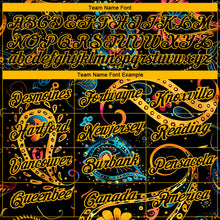 Load image into Gallery viewer, Custom Black Gold 3D Pattern Floral Design Performance T-Shirt