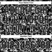 Load image into Gallery viewer, Custom Black White 3D Pattern Floral Design Performance T-Shirt