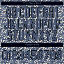 Load image into Gallery viewer, Custom Blue Black 3D Pattern Floral Design Performance T-Shirt