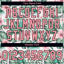 Load image into Gallery viewer, Custom Pink Medium Pink-Black 3D Pattern Design Hawaii Palm Leaves And Flowers Performance T-Shirt