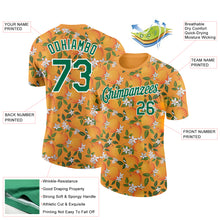 Load image into Gallery viewer, Custom Orange Kelly Green-White 3D Pattern Design Orange Citrus Fruit Performance T-Shirt