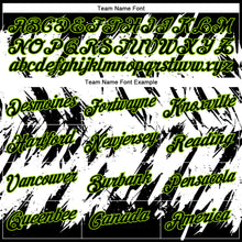 Load image into Gallery viewer, Custom Black Neon Green-White 3D Pattern Design Abstract Sharp Shape Performance T-Shirt