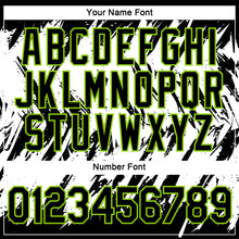 Load image into Gallery viewer, Custom Black Neon Green-White 3D Pattern Design Abstract Sharp Shape Performance T-Shirt