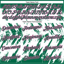 Load image into Gallery viewer, Custom Kelly Green White-Pink 3D Pattern Design Abstract Sharp Shape Performance T-Shirt