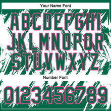 Load image into Gallery viewer, Custom Kelly Green White-Pink 3D Pattern Design Abstract Sharp Shape Performance T-Shirt