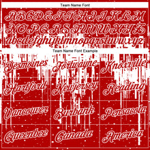 Load image into Gallery viewer, Custom Red White 3D Pattern Design Dripping Splatter Art Performance T-Shirt