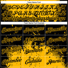 Load image into Gallery viewer, Custom Black Gold 3D Pattern Design Dripping Splatter Art Performance T-Shirt