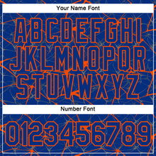 Load image into Gallery viewer, Custom Royal Orange 3D Pattern Design Abstract Network Performance T-Shirt