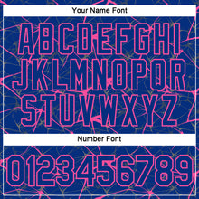 Load image into Gallery viewer, Custom Royal Pink 3D Pattern Design Abstract Network Performance T-Shirt