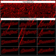 Load image into Gallery viewer, Custom Black Red 3D Pattern Design Abstract Sharp Shape Performance T-Shirt