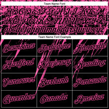 Load image into Gallery viewer, Custom Black Pink 3D Pattern Design Abstract Sharp Shape Performance T-Shirt