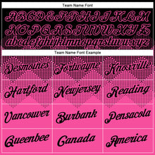 Load image into Gallery viewer, Custom Black Pink 3D Pattern Design Gradient Square Shapes Performance T-Shirt