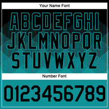 Load image into Gallery viewer, Custom Black Teal 3D Pattern Design Gradient Square Shapes Performance T-Shirt