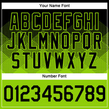 Load image into Gallery viewer, Custom Black Neon Green 3D Pattern Design Gradient Square Shapes Performance T-Shirt