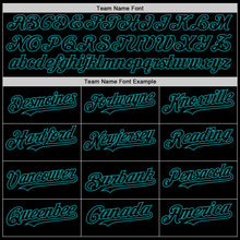 Load image into Gallery viewer, Custom Black Teal 3D Skull Fashion Authentic Baseball Jersey