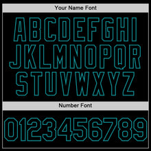 Load image into Gallery viewer, Custom Black Teal 3D Skull Fashion Authentic Baseball Jersey