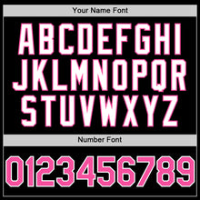 Load image into Gallery viewer, Custom Black Pink-White 3D Pattern Design Gradient Style Twinkle Star Authentic Baseball Jersey