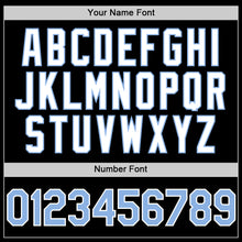 Load image into Gallery viewer, Custom Black Light Blue-White 3D Pattern Design Gradient Style Twinkle Star Authentic Baseball Jersey