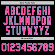 Load image into Gallery viewer, Custom Black Pink-Light Blue 3D Pattern Design Gradient Style Twinkle Star Authentic Baseball Jersey