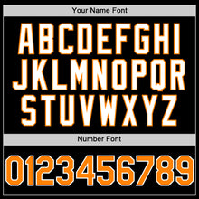 Load image into Gallery viewer, Custom Black Bay Orange-White 3D Pattern Design Gradient Style Twinkle Star Authentic Baseball Jersey