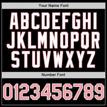 Load image into Gallery viewer, Custom Black Medium Pink-White 3D Pattern Design Gradient Style Twinkle Star Authentic Baseball Jersey