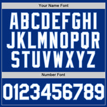 Load image into Gallery viewer, Custom Royal White-Light Blue 3D Pattern Design Gradient Style Twinkle Star Authentic Baseball Jersey